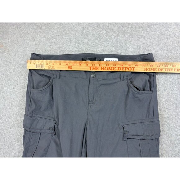 Prana Cargo Roll Up Hiking Travel Pants (Women's Size 12) Gray -‎ - Picture 6 of 13